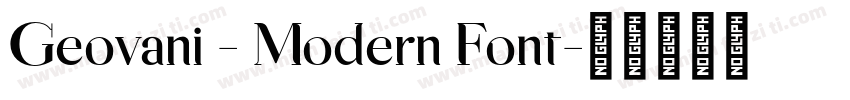 Geovani - Modern Font字体转换